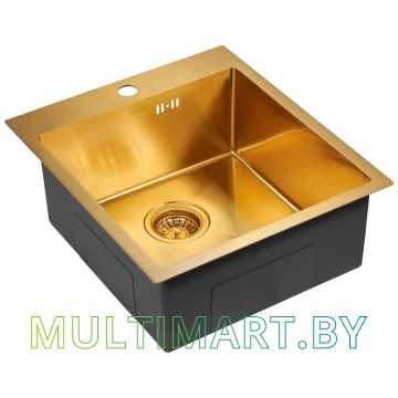 Кухонная мойка Paulmark Favor PM214551-BG (брашированное золото) картинка 2